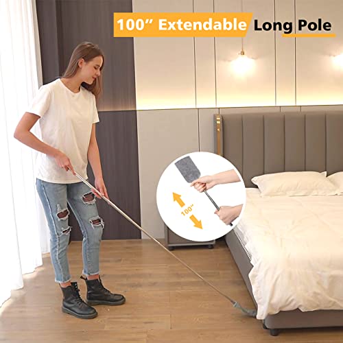Retractable Gap Dust Cleaner with 100” Extension Pole & 3 Cloths