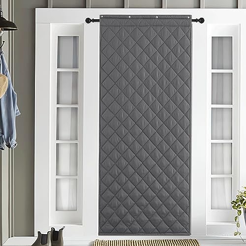 NICETOWN Grey Thermal Insulated Door Curtain, 36" x 82"