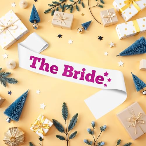 Bride Sash for Bachelorette Party - Satin with Iridescent Lettering