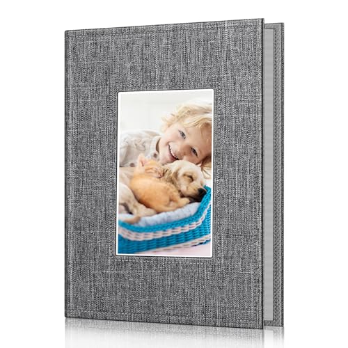 Fintie Snowflake Gray Wallet Photo Album for 4x6 Photos, 52 Pockets, Portable Keepsake Organizer
