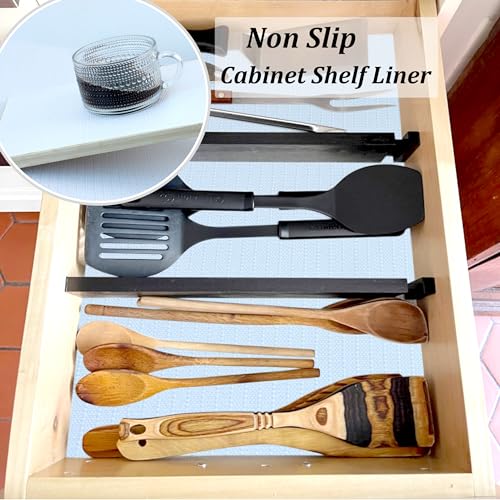 Waterproof Non-Slip Cabinet Liners 12" x 20' - Food Grade & Washable