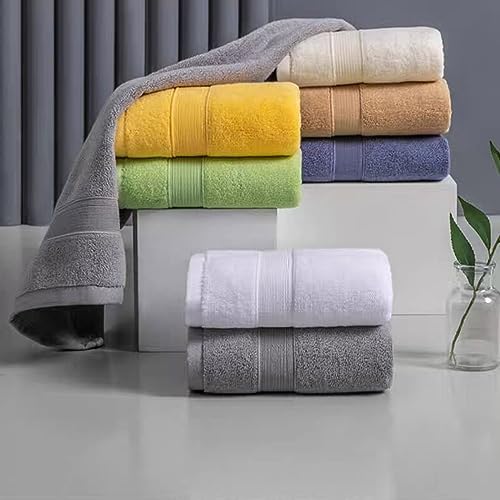 JININQ 2 Pack Green Cotton Hand Towels 13.4 x 29.5 inches, Soft & Absorbent Set for Bathroom & Gym