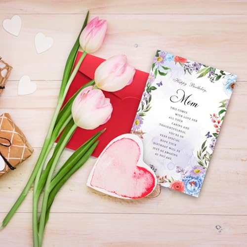 Mom Birthday Card - Eco-Friendly, Quick-Dry Design, 8x5.3 Inches