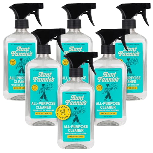 Aunt Fannie's All-Purpose Vinegar Cleaner Spray, Lemon, 16.9 Fl Oz (Pack of 6)