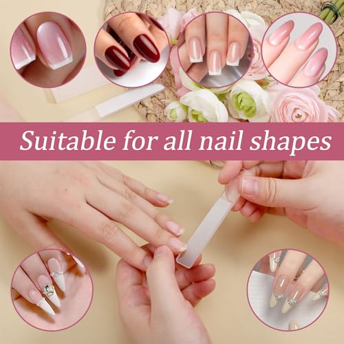 Nano Glass Nail File and Buffer Set with Case - 8 Pack