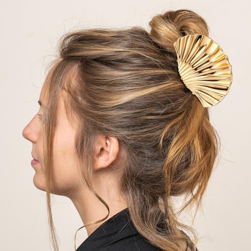 Gold Starfish & Shell Metal Hair Claw Clips 3-Pack