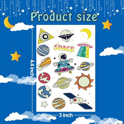 Glow in the Dark Temporary Tattoos for Kids Party Favors 30 Sheets