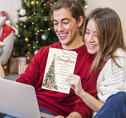 Funny Christmas Card for Daughter - Merry Xmas Greeting Card