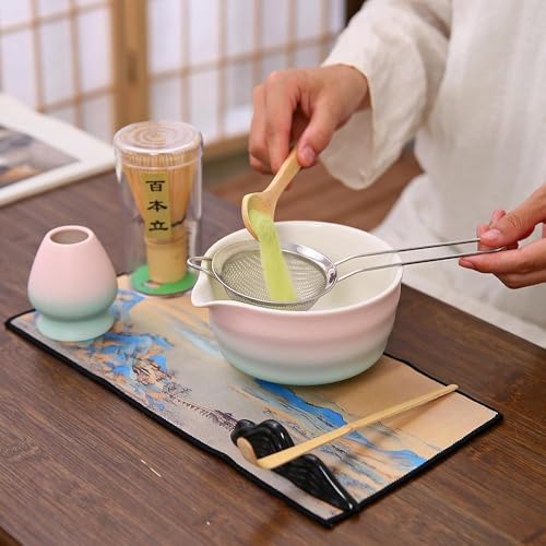 Mochachaju 8-Piece Matcha Whisk Set with Bowl & Accessories