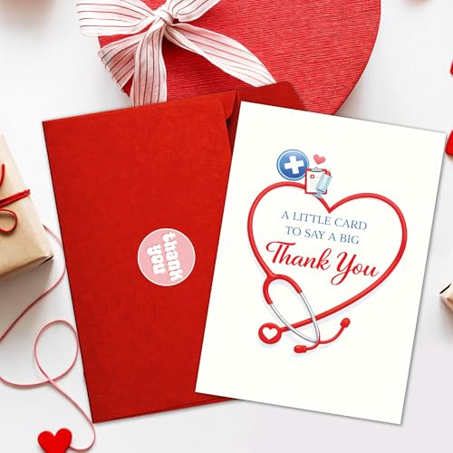 Nurse Appreciation Card - Cute Stethoscope Heart Design