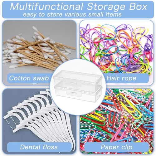 4-Pack Portable Cotton Swab Holders - Clear Travel Cases