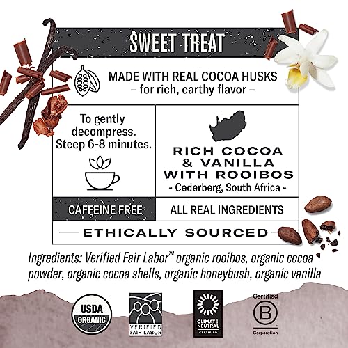 Numi Organic Chocolate Rooibos Tea - 48 Caffeine-Free Herbal Bags