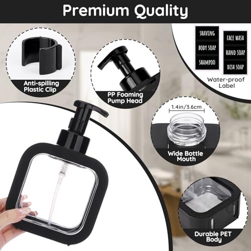 Segbeauty 16.9oz Refillable Foam Soap Dispenser - Leak-Proof & Portable