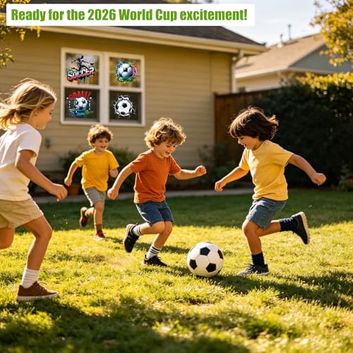 USA Soccer 2026 Window Clings - 4 Large Reusable Static Stickers