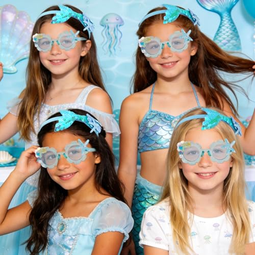 Mermaid Party Headband and Sunglasses Set Under the Sea Decorations