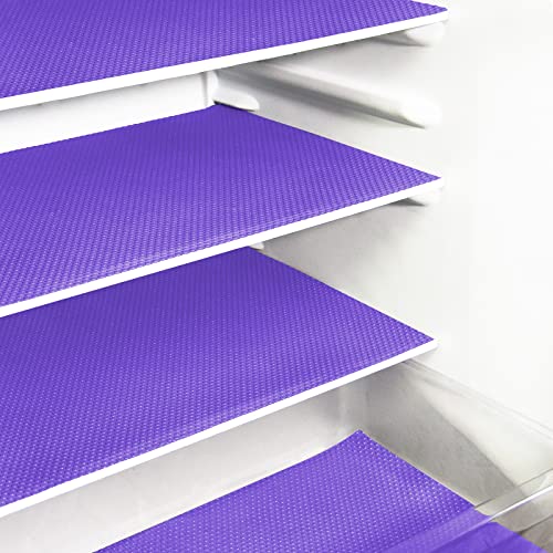 8Pcs Refrigerator Liners - Washable EVA Fridge Shelf Mats (Purple)