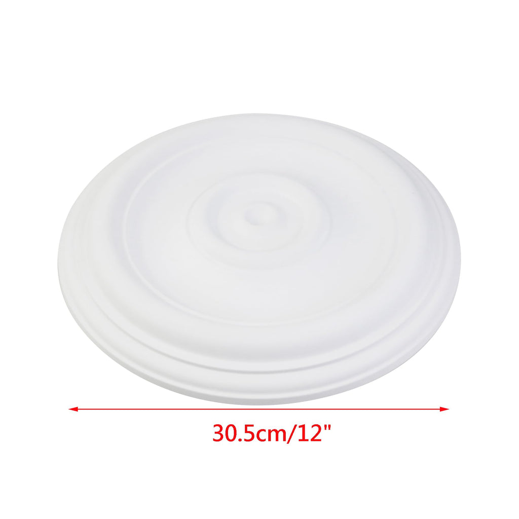 Wealrit White Decorative Ceiling Medallion Round Ceiling Light Medallion for Light Fixtures and Ceiling Fans 12" OD