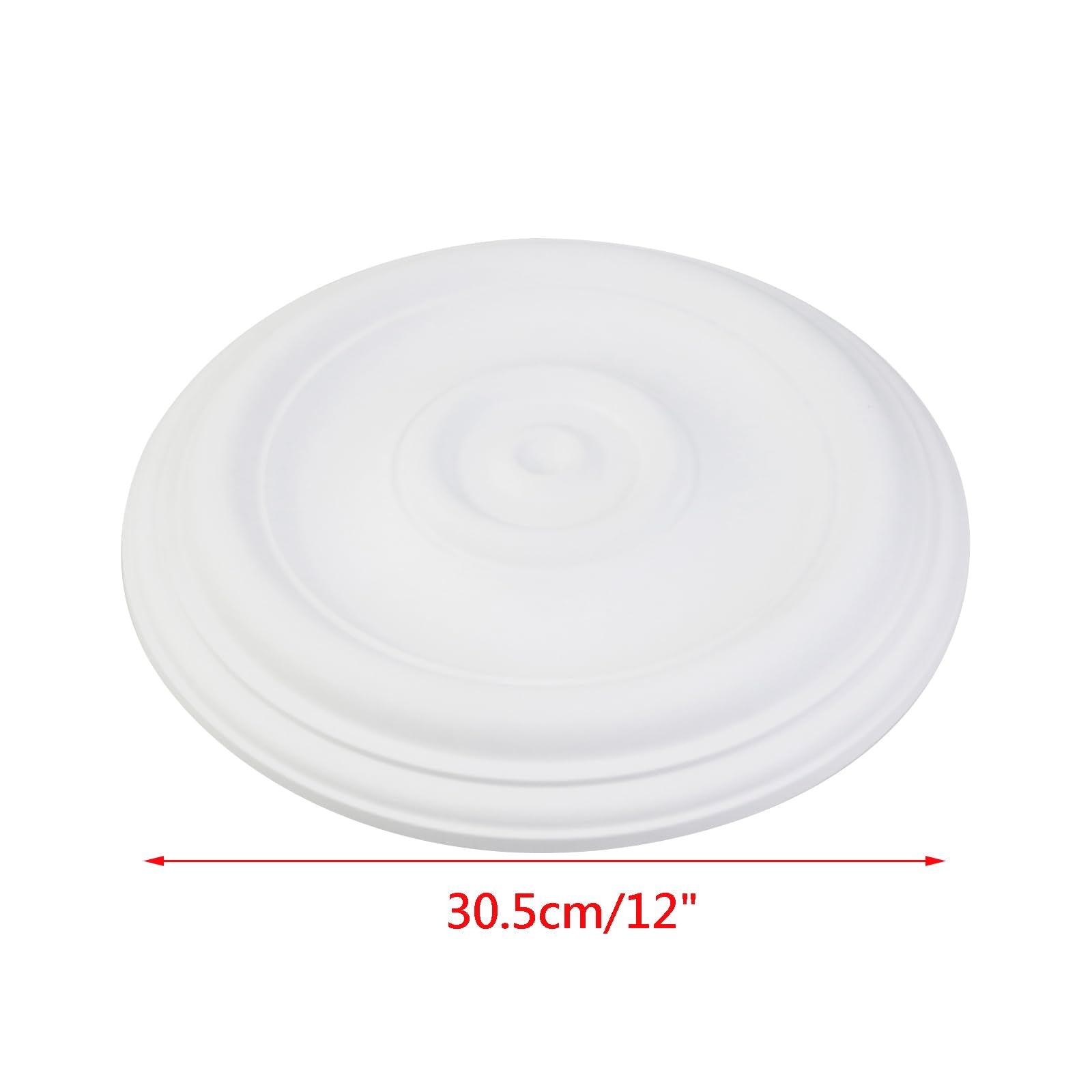Wealrit White Decorative Ceiling Medallion Round Ceiling Light Medallion for Light Fixtures and Ceiling Fans 12" OD