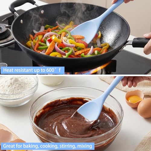 Heat Resistant Silicone Spoon Spatula - 600°F Non-Stick Kitchen Utensil