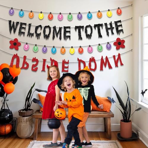 LEZHIJIA Red Happy Birthday Banner Spooky Themed Party Decoration - Lel-112
