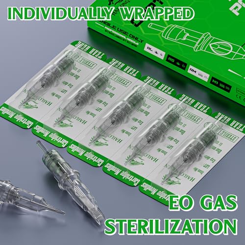 HAILONGWEN 1203RL Tattoo Cartridge Needles 20 Count 3 Round Liner