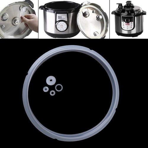 Universal Silicone Gasket for 3-4L/10QT Electric Pressure Cookers - High-Temp Resistant Lid Seal Ring (20cm Inner Diameter, Stainless Steel Cooker Parts)