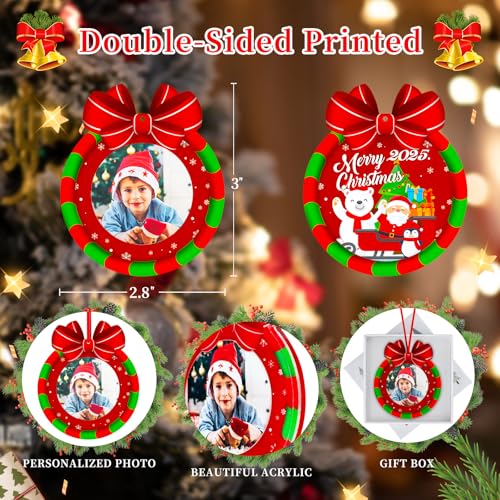 Personalized 2025 Family Christmas Ornament Photo Frame