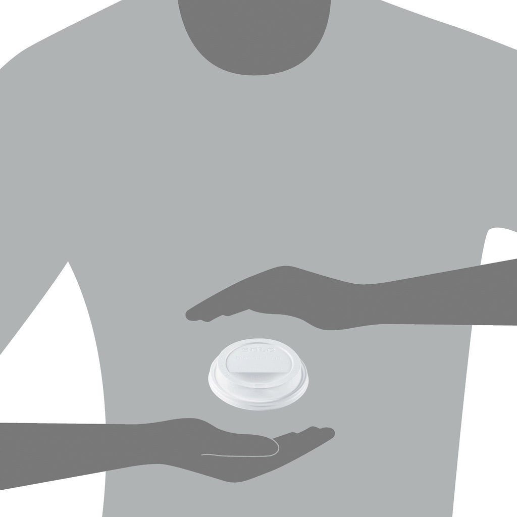 Lids for ThermoGuard, White Traveler, 1200ct for 12oz - 24oz