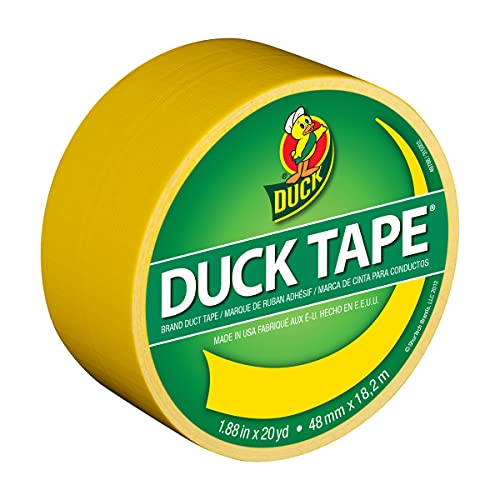 Duck Color Duct Tape - Heavy Duty 6-Roll Set, Yellow, 1.88" x 20 yds