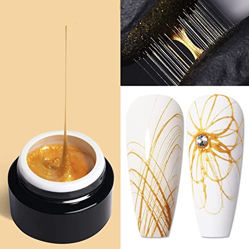 Vonrui Gold Spider Gel for Nails - UV LED DIY Nail Art Design Paint