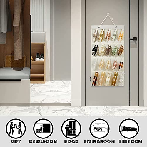 Hanging Claw Clip Organizer - Wall-Mounted Felt Storage for Hair Clips
