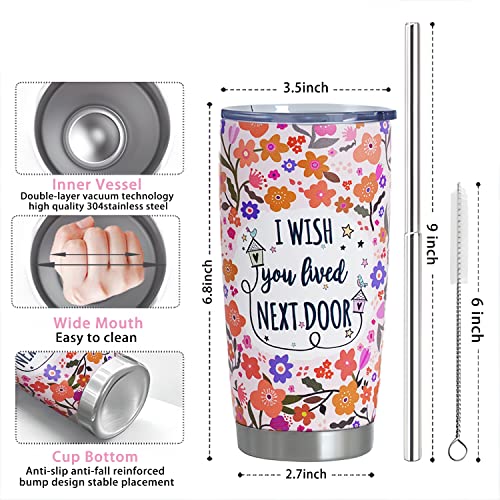 Pink Friendship Coffee Mug 20oz Vacuum Insulated Tumbler with Straw & Lid