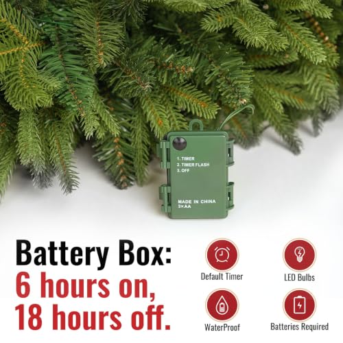 3ft Pre-Lit Nordic Fir Tabletop Christmas Tree with Pot - Warm White LEDs, Timer, Burlap Base