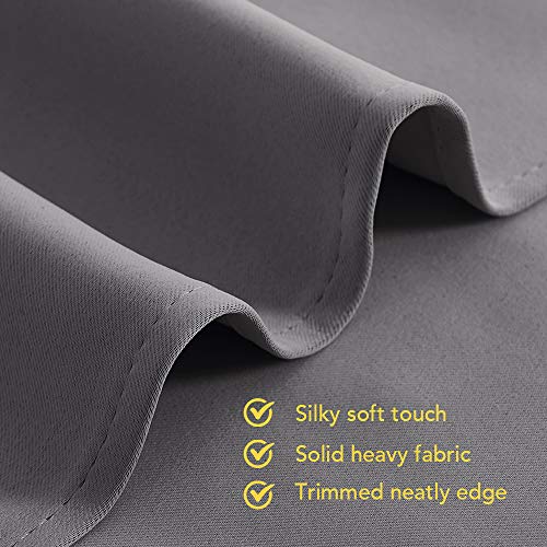 NICETOWN Grey Blackout Curtains - 70" x 54" Thermal Insulated Grommet Panels