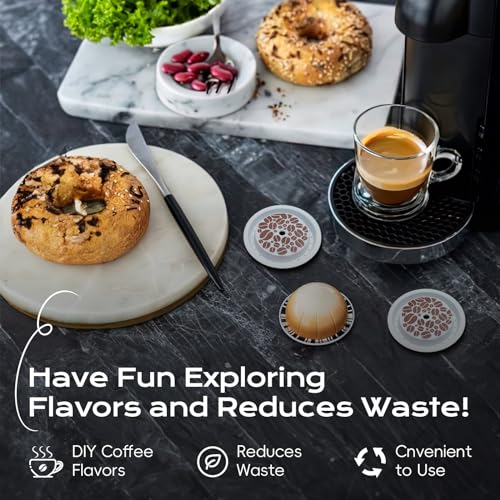SWEETDEER Reusable Silicone Lids for Nespresso Vertuo - 4 Pcs Set