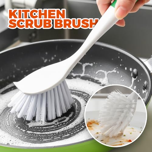 6-Pack Heavy Duty Dish Brush Set with Non-Scratch Bristles