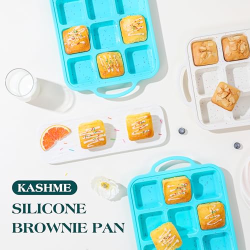 KASHME 12-Cavity Non-Stick Brownie Pan with Metal Frame