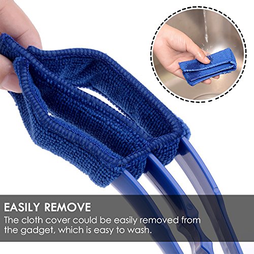 SENHAI Microfiber Duster Set for Window Blinds & Vents - 2 Extra Sleeves