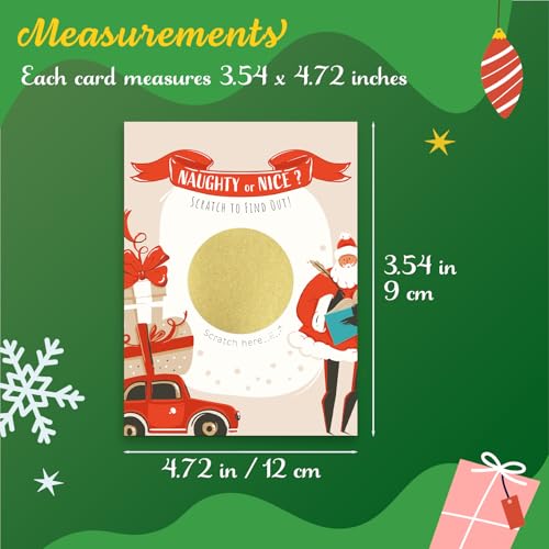 Naughty or Nice Christmas Scratch-Off Cards - 40-Pack Game