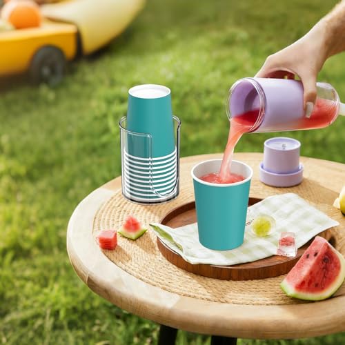 GeeRic Clear Acrylic Bathroom Cup Dispenser for 3 oz Disposable Paper Cups