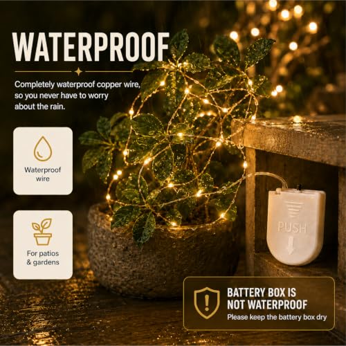 6 Pack Battery Operated Fairy Lights - 7ft 20LED Warm White