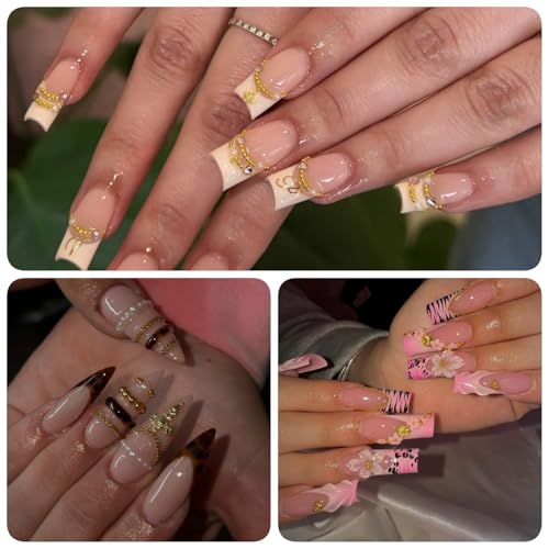 Silver and Gold Nail Beads Metal Caviar Beads Assorted Sizes