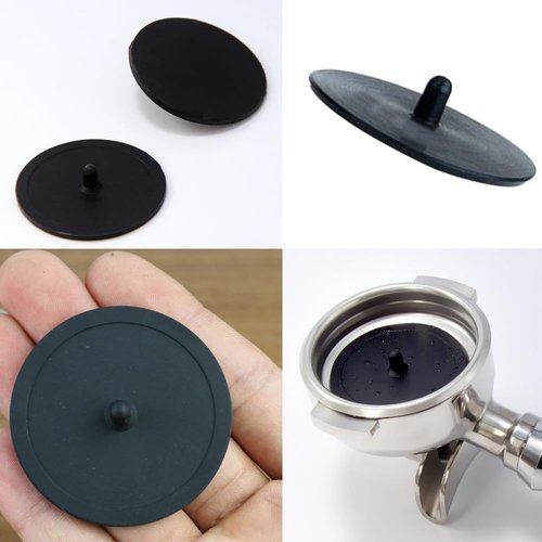 NentMent 4 Pack Backflush Disk Blind Insert Portafilter Disc Cleaner Silicone Backflush Cleaning Pad for Espresso Machine Basket Coffee Blind Filter Tablets Powder Back Flushing Tools 50mm and 57mm