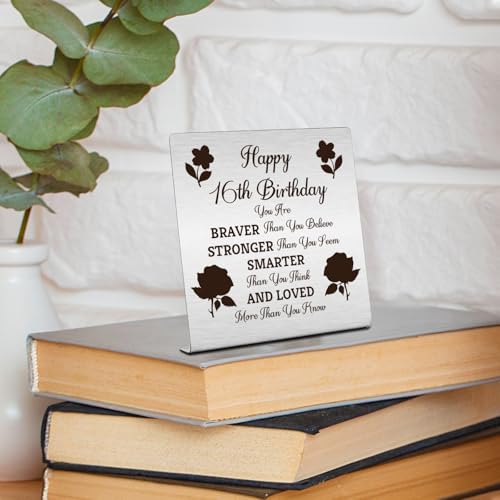16th Birthday Inspirational Decorative Sign for Girls