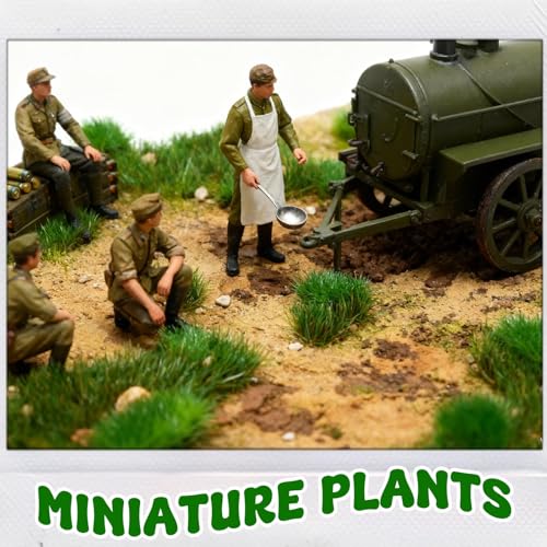 Warmtree Static Grass Bushy Tufts Summer Green for Miniature Scenery & Dioramas