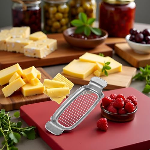 Myuiao Stainless Steel Butter and Cheese Slicer with Ergonomic Handle