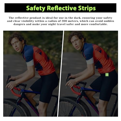 12 Pcs Reflective Keychain Tags, Bright Zipper Pulls Nylon Reflectors Tags for Safety Bag Backpack Pendant Glow In Dark Keychain Bag Charms for Kids Adults Dog Collar Zippers Decorations