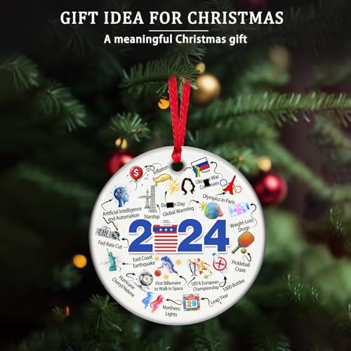 2024 Year in Review Christmas Ornament - Vibrant Keepsake Decor