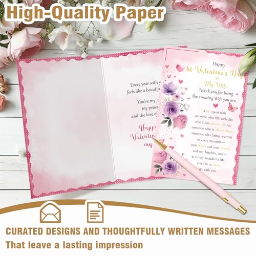 1st Valentines Day Card for Wife from Husband - Romantic Greeting Card