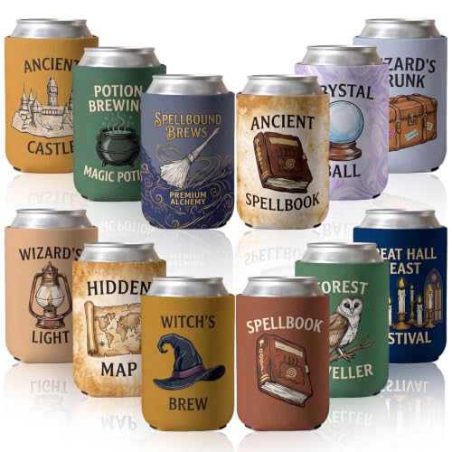 Pickmesh Magic Christmas Can Cooler Sleeve 12 Pack - Holiday Decor